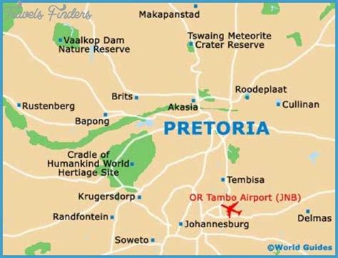 Pretoria Map Tourist Attractions - http://travelsfinders.com/pretoria ...