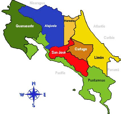 Map Of Costa Rica Guanacaste - Draw A Topographic Map