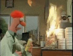 Beaker Muppet Fire Gif