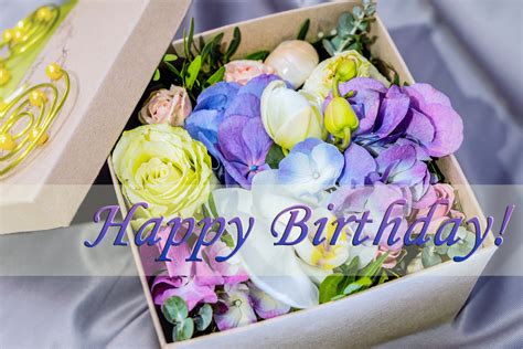 Happy Birthday Card with Flowers | Gallery Yopriceville - High-Quality Free Images and ...