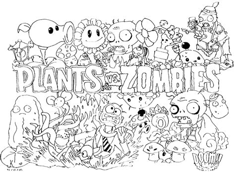 Free Plants vs Zombie drawing to print and color - Plants Vs Zombies ...