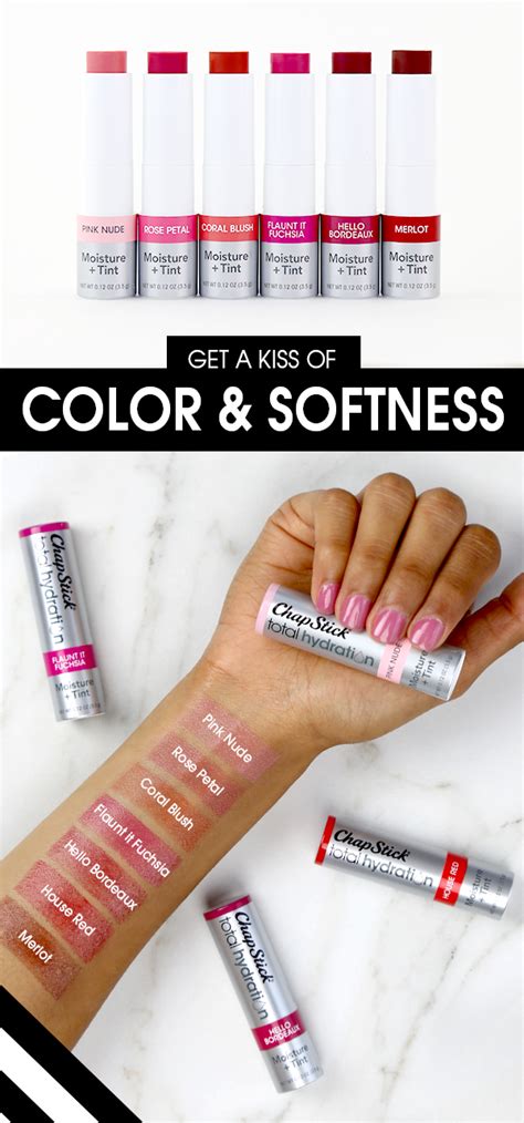 Chapstick Total Hydration Swatches - Captions Beautiful