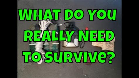 What do You REALLY Need to Survive? - YouTube