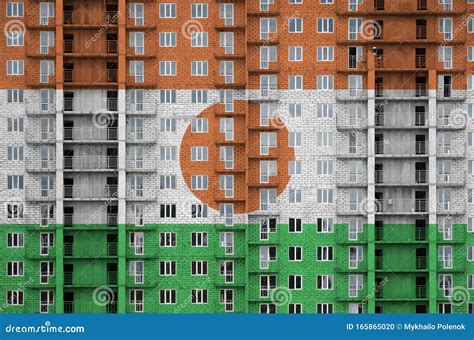 Niger Flag Depicted in Paint Colors on Multi-storey Residental Building ...