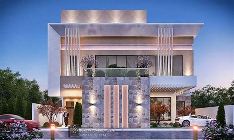 Small modern villa on Behance | Duplex house design, House front design ...