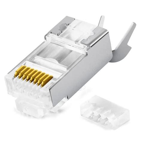 BELNET CAT7 FTP RJ45 Plug modular connector for CAT7 shielded ethernet cable 23AWG 0.57mm 8P8C ...