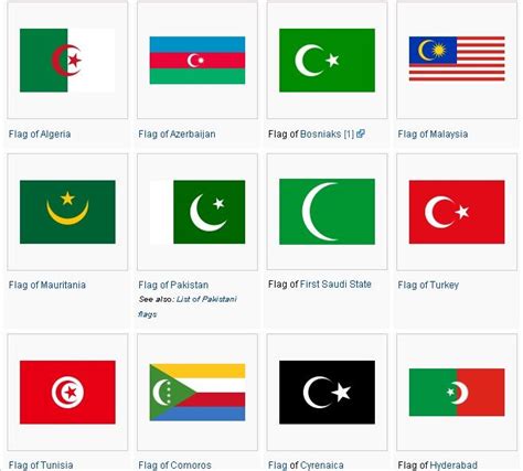 #FLAGS KNOWLEDGE flags of the world crescent moon and star #muslimsymbol #islamicsymbol | Banderas