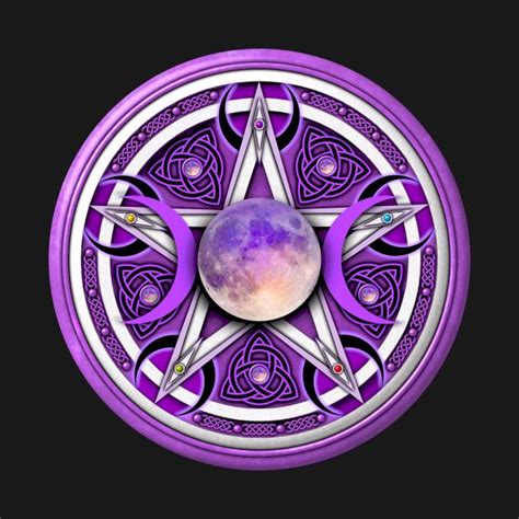 Check out this awesome 'Purple+Moon+Pentacle' design on @TeePublic! | Pentacle, Moon pentacle ...