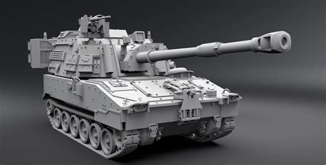 M109A7 Paladin Scale model 3D model 3D printable | CGTrader