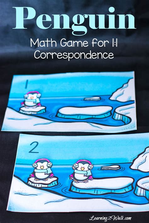 penguin math game for i'll correspondences with penguins in the water ...