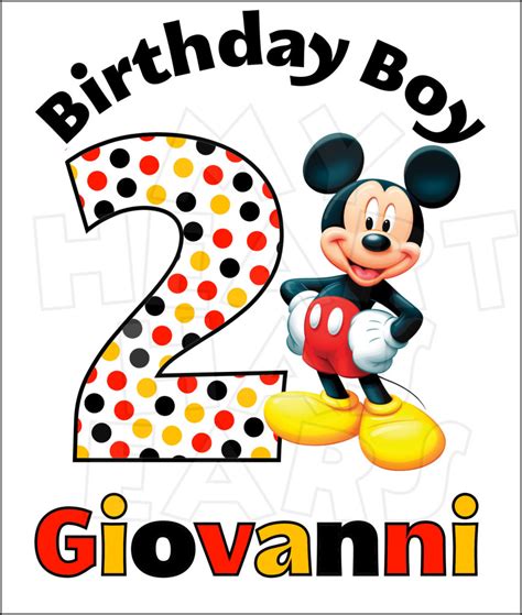 Disney mickey mouse birthday image custom name and age clip art ...