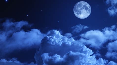 moon night sky clouds 5k MacBook Air Wallpaper Download | AllMacWallpaper