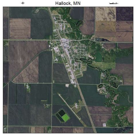 Aerial Photography Map of Hallock, MN Minnesota