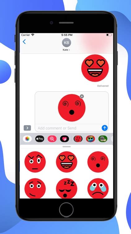 Red Emoji Stickers by Keyurbhai Thumar