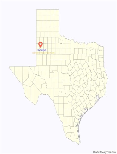 Map of Sundown city, Texas