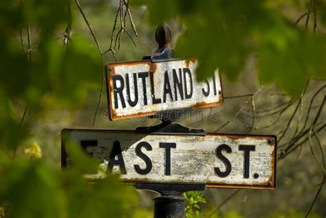 Vintage street sign stock image. Image of post, sign, message - 5114277