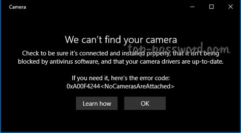 Windows 10 Camera Not Working | Password Recovery