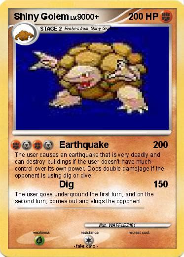 Pokémon Shiny Golem 2 2 - Earthquake - My Pokemon Card