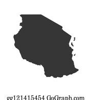 120 Tanzania Map Black Silhouette Clip Art | Royalty Free - GoGraph