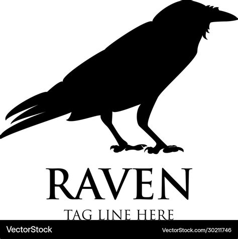 Raven logo icon design Royalty Free Vector Image