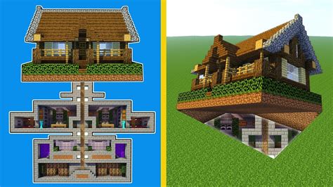 Minecraft: How to Build A Modern Secret Base Tutorial - (Hidden House) - YouTube