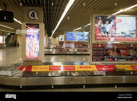 Empty Baggage claim conveyors, Arrivals, Malta International airport, Malta Stock Photo - Alamy