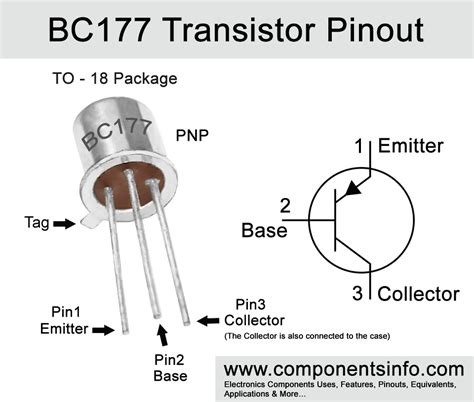 BC177 Transistor Pinout, Equivalent, Features, Uses and Further Details - Components Info