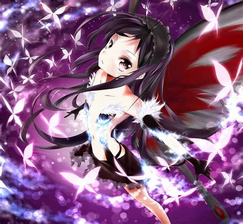 Accel World, red, wings butterfly, pretty, dress, glow, bonito, sweet ...