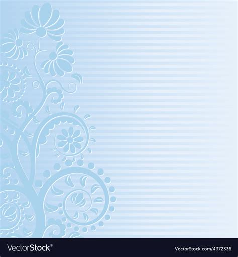 Light blue floral background Royalty Free Vector Image