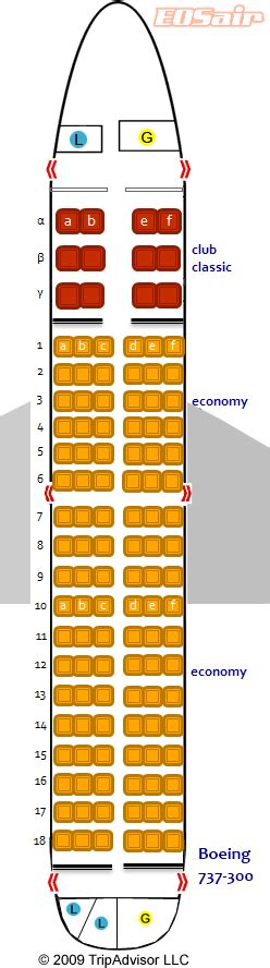 EOSair Boeing 737-300 - AeroAvia Seat Maps - Gallery - Airline Empires