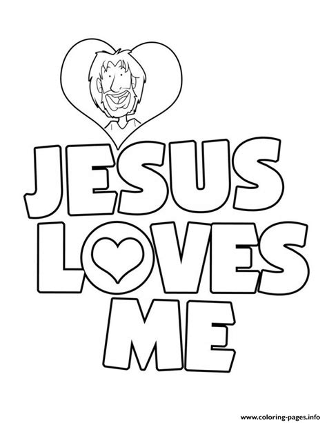 Jesus Loves Me Coloring Page at GetDrawings | Free download