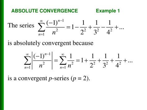 PPT - 11.6 Absolute Convergence and the Ratio and Root tests PowerPoint Presentation - ID:6530459