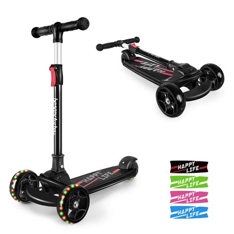 besrey Toddler Scooter for Kids Ages 3-8, Kids Scooter with LED Wheels, Adjustable Handlebar ...