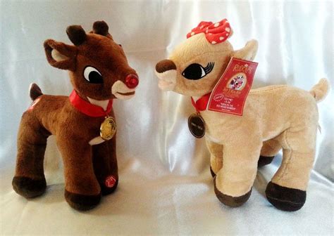 Rudolph Clarice Plush Toy Set Both Musical Light Up 50TH Anniversary 15" New | Toy sets, Plush ...