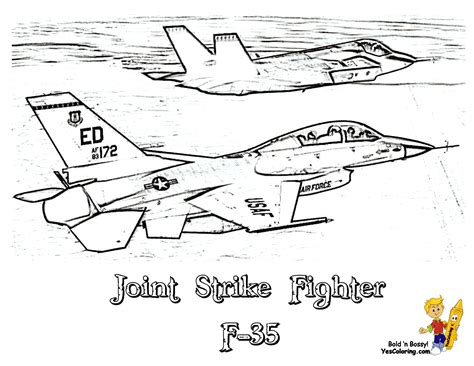 F-35 Aircraft Colouring Page for Kids | Airplane coloring pages, Coloring pictures, Coloring for ...