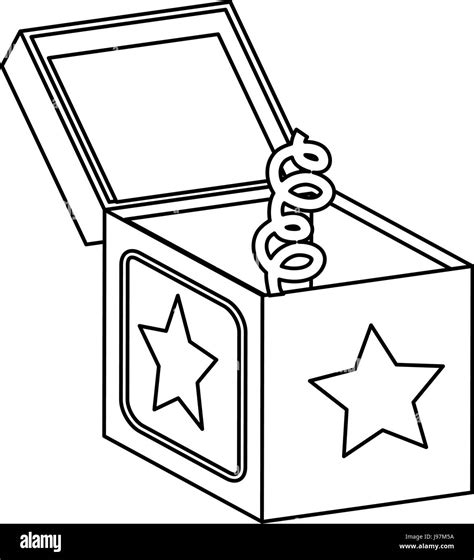 Jack In The Box Clipart Black And White