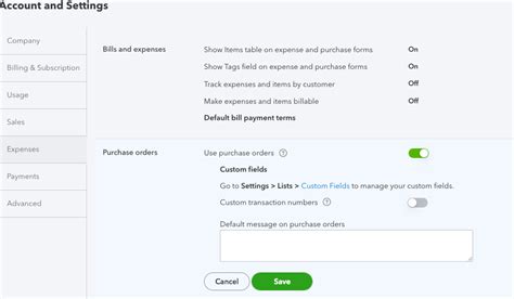 How to create a Purchase Order in QuickBooks Online