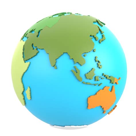 3D world continents - TurboSquid 1270056