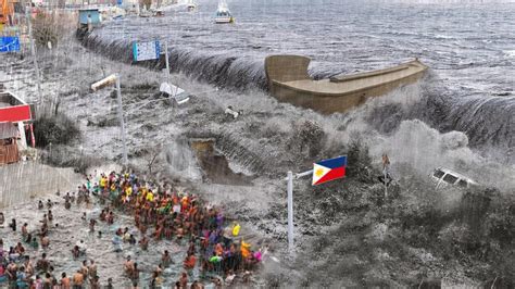 Shock! ⚠️ Storm surge flooding and powerful winds 200 mph batters Philippines! - YouTube