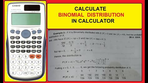 Binomial Distribution in Calculator | Hindi - YouTube