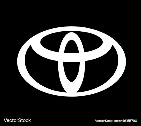 Toyota Brand Logo Symbol White Design Japan Car Vector Image | The Best ...