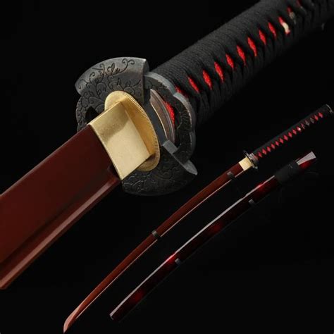 Red 9260 Spring Steel Katana Samurai Sword | Samurai swords katana ...