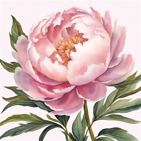 Pink Peony Watercolor Free Stock Photo - Public Domain Pictures