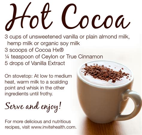 Hot Cocoa with Cocoa Hx Recipe! - InVite Health