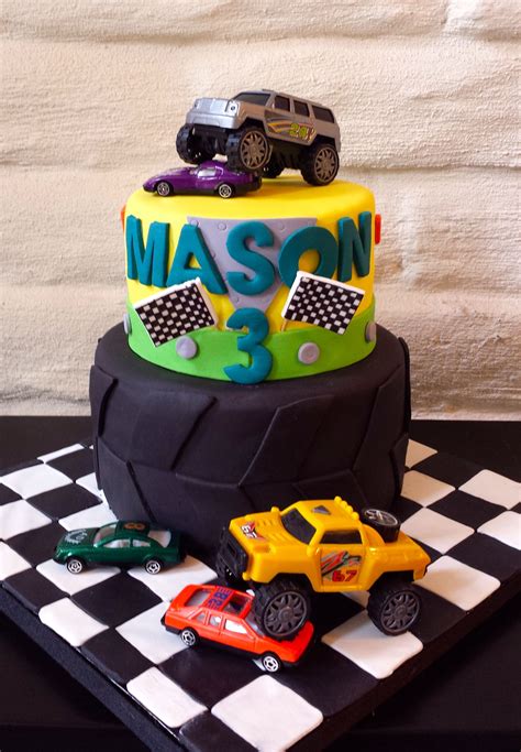 Monster Truck Birthday Cake Decorations - Samuel Caudell Bruidstaart