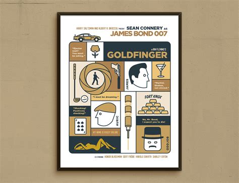 James Bond 007 Goldfinger Movie Poster Variant Print Alternative Fan ...