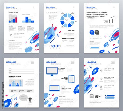 Presentation booklets - vector template a4 pages set Stock Vector | Adobe Stock