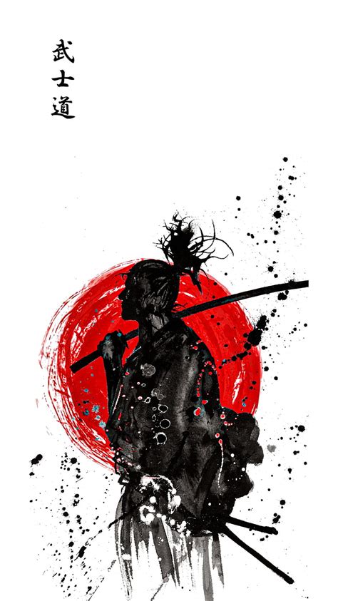 Samurai, bushido, japan, red sun, ronin, warrior, HD phone wallpaper ...