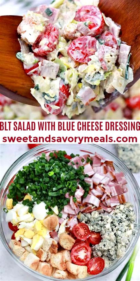 BLT Salad with Blue Cheese Dressing - 30minutesmeals.com | Best salad recipes, Easy salad ...