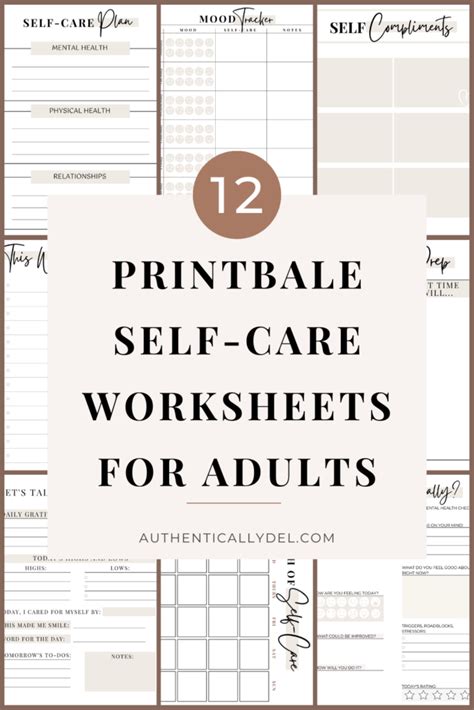 Printable Self Care Worksheets - prntbl.concejomunicipaldechinu.gov.co